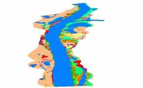 map to estimate flood damage cost Inundation map projected in the digital