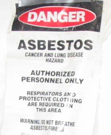 Any work that may disturb asbestos containing material