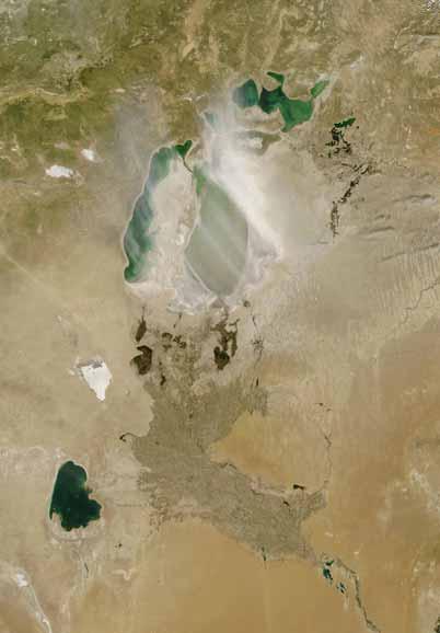 Aral Sea Crisis and Khorezm Project Desiccation of Aral Sea - Area diminished by 74%; volume by 90% - 10-fold increase in water salinity (from 10 to >100 g -1 ) - Creation of Aralkum desert -
