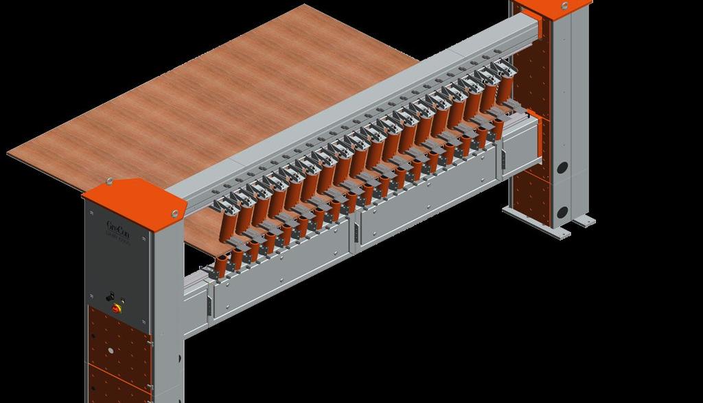 Design and Construction of the System Up to 24 inspection channels can be mounted on a steel frame.