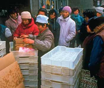 Rationing in China Shortages of tofu, a staple of the Chinese diet, led to rationing in 1989. North Korea maintained a strict rationing system between 1946 and 2002.