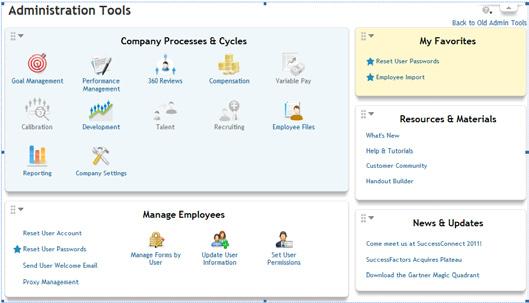 July 2011 Release It s time for Admins to love work again Who doesn t want more control? What if you could spend less time administering your SuccessFactors system, but get better results?