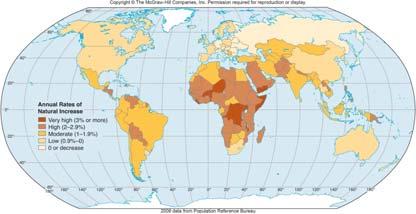 if infant mortality rates are reduced. Stability TFR = 2.1 Bulgaria TFR = 1.5 Niger TFR = 7.