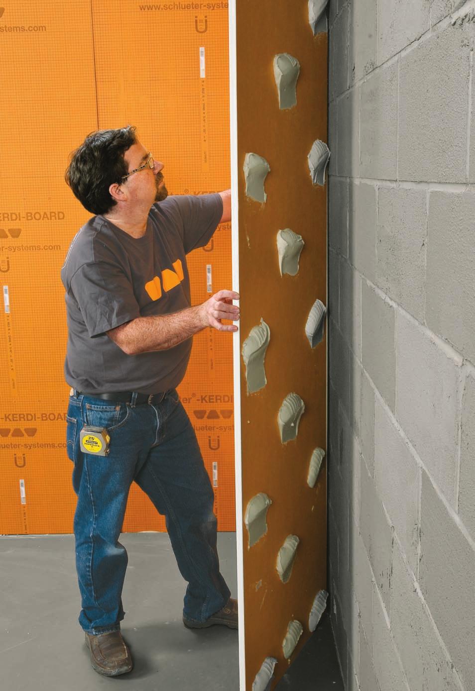Ideal tle substrate over masonry or exstng/mxed substrates Uneven substrates Installng tles usng the thn-set