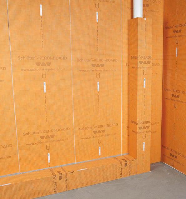 Ppe and column coverngs made of Schluter -KERDI- BOARD Ideal tle substrate The nnovatve,