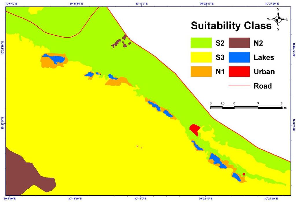 Fig. (5a) Current land suitability map of