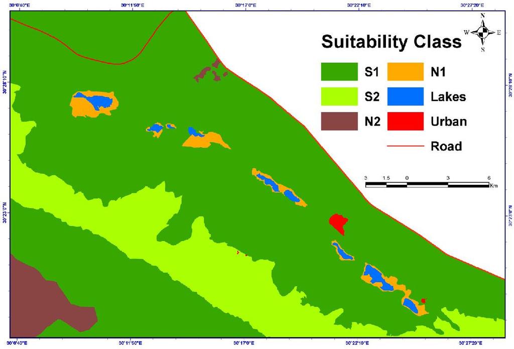 Fig. (6b) Potential land suitability map of