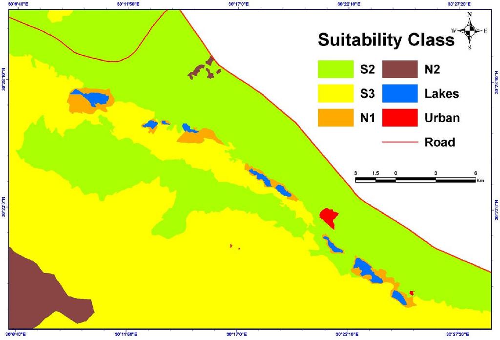 (7a) Current land suitability map of alfalfa