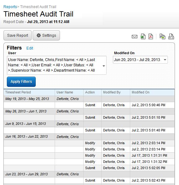 NAVIGATING LABOR COMPLIANCE HAZARDS 4 Robust audit trail: Any changes made to time entries are recorded in the timesheet s audit trail.