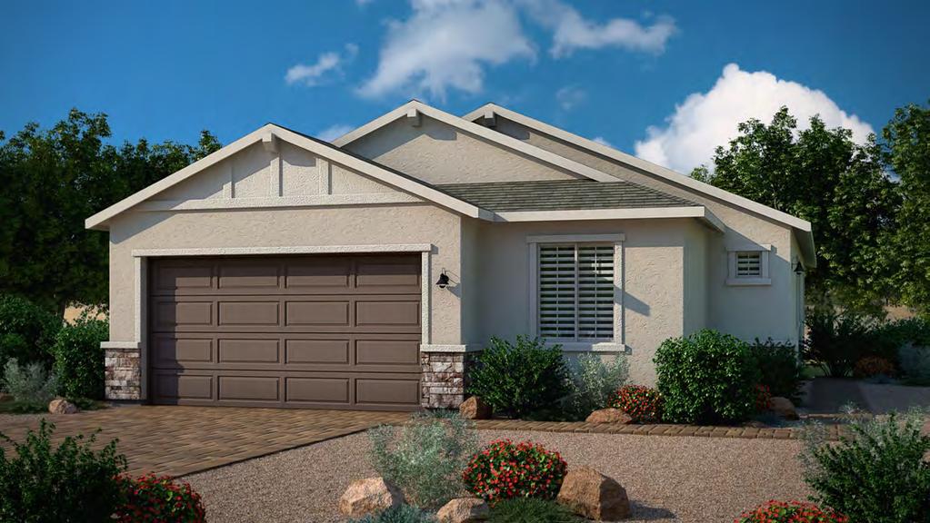 1369 SQ FT BEDROOMS BATHROOMS CAR GARAGE Optional Stone Shown 98-515-1154 In a continuing effort to improve our product, Dorn Homes reserve the right to make