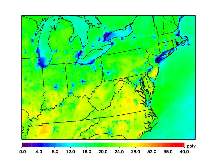 HO 2 Chemistry in the eastern United States Mean July 2011 daytime (7 AM 7 PM EDT) HO 2