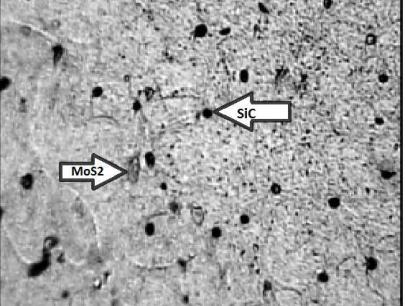 (a) (b) Figure 2 Optical micrograph of Al+10% SiC composite (a) 100X (b) 200X The reinforced SiC particulates are shown by black phase while metal phase is white.