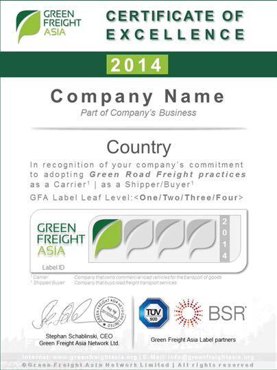 Green Label Programs Asia Pacific/EMEA Leverage US EPA SmartWay methodologies Different
