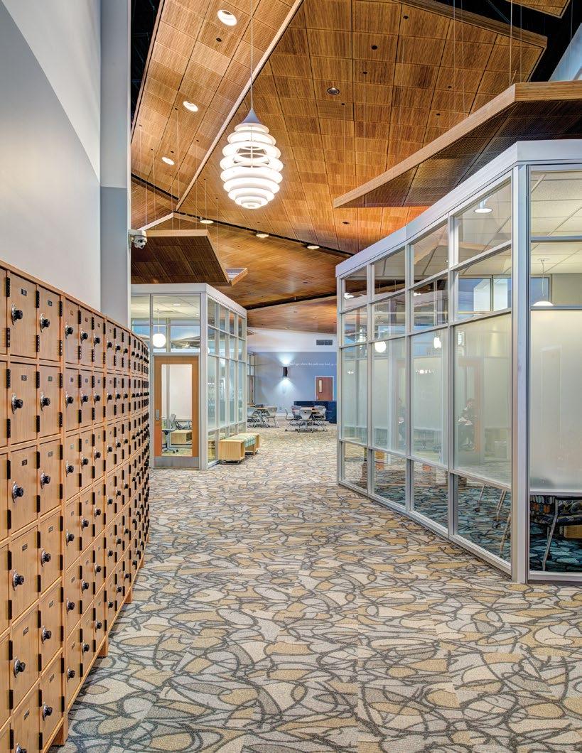 EDUCATION K-12 SCHOOLS Whether in a classroom, hallway, library, or sports complex, carpet can define and inspire within the learning environment.