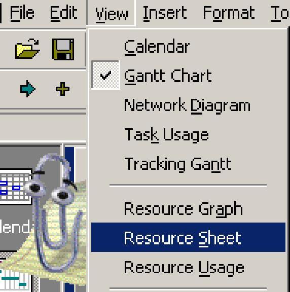 1. Tạo danh sách tài nguyên Bạn có thể sử dụng khung nhìn Resource Sheet trong Microsoft Project để tạo một danh sách các tài nguyên sử dụng trong dự án