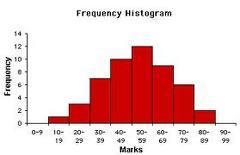 The histogram describes the variation in the process.