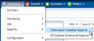 2. Select Infrastructure Stack from the Target Type menu, then click Go.