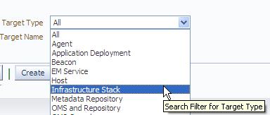 To run a report, click the report name, such as Infrastructure Stack Topology.