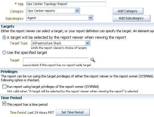 2. Define the report parameters in the Create Report Definition page, then click OK.