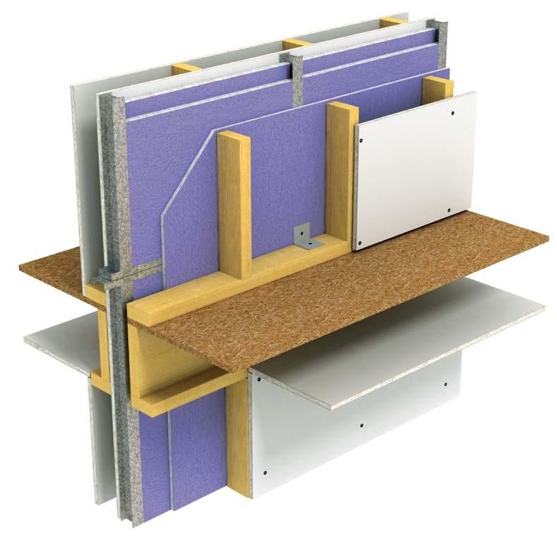 -Hour Wall System The -hour Wall System is a -hour fire wall consisting of two layers of in. (. mm) shaftliner panels friction-fit between in. (0.