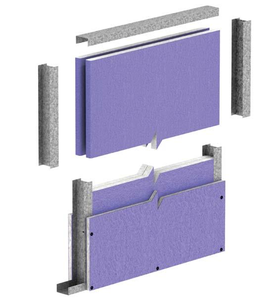 Basic Components of Wall. " C-Track. " Shaftliner XP. " H-Stud. /" Fire-Shield C. For applications where a floor overhangs the floor below, the C-Track can be cantilevered in.
