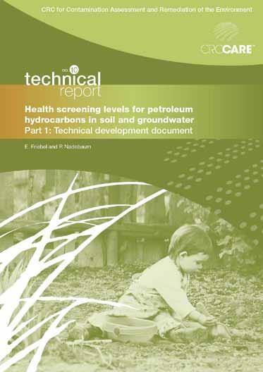 Health Screening Levels (HSLs) q Technical Report no.