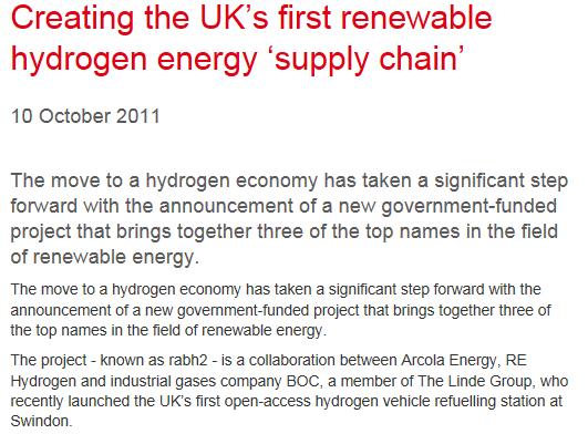 UK s first green hydrogen supply chain http://www.bocon