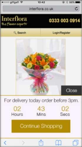Countdown timers help you to highlight how long is left until the end of a sale or the deadline for a delivery day.