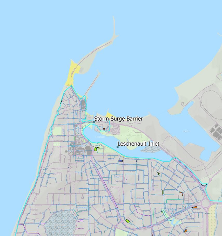 B. Storm surge Impact on northern Bunbury Issue: Storm surge and SLR has the capacity to overtop Koombana Drive and to flood Leschenault