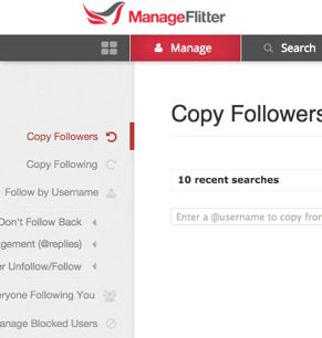 THE PRO ACCOUNT ManageFlitter has several different paid accounts.