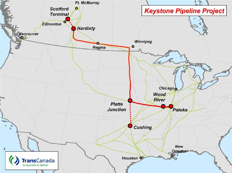 4 Major Projects Oil & Gas Pipelines Keystone Pipeline Project Owner TransCanada Corp.