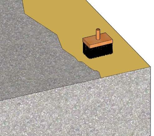 STEP 2: APPLY KRYSTOL WATERSTOP TREATMENT 1. Bring concrete to a saturated surface-dry (SSD) condition.
