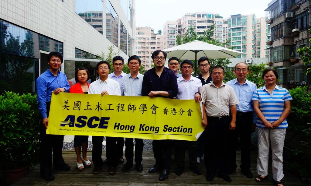 Patrick CHEUNG, Vice President WANG Gang and other 4 board members of ASCE HK Section.