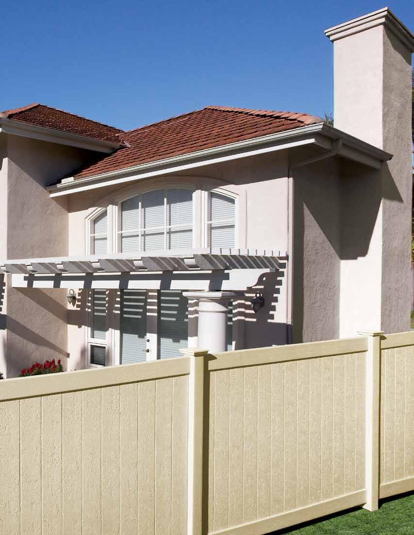 With its natural look, textured fence becomes a key feature of landscaping and helps add value to the