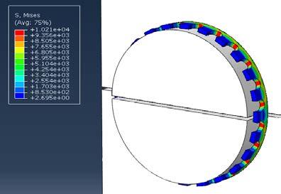 This was accomplished by simulating the pull test with test data estimates for the modulus, Poisson s ratio, and yield stress for the bearing cage.