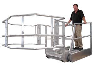 Gangway Model SLS (Self- Leveling Stairs) G-RAFF Self-Leveling Stairs are specifically designed for various industries and applications that require accessing the top of a vehicle.