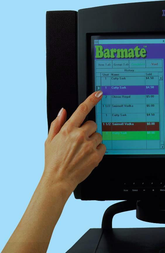 Software features Barmate is the first, and presently the only Windows - based liquor control and P.O.S. system available on the market, providing the most user-friendly solution in the industry.