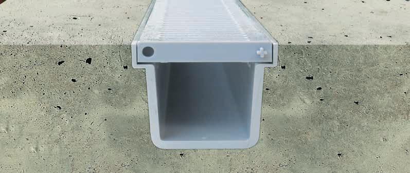 Plastic and steel grate options.
