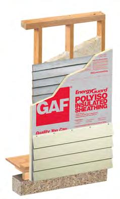 From: Technical Services May 15, 2013 GAF EnergyGuard Polyiso Wall Sheathing GAF s EnergyGuard Polyiso Wall Sheathing is intended to be installed on residential construction only.