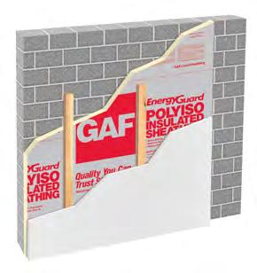 From: Technical Services May 15, 2013 GAF EnergyGuard Polyiso Wall Sheathing GAF s EnergyGuard Polyiso Wall Sheathing is intended to be installed on residential construction only.