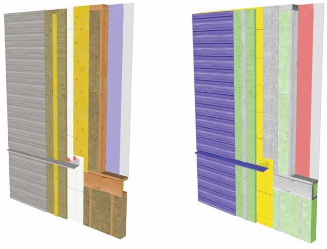 Example of Critical Barriers within a Typical Wall Assembly Light-weight Cladding (Lap Siding) Wall Assembly Exterior to Interior: Light-weight cladding 1x3 treated wood strapping ROXUL COMFORTBOARD