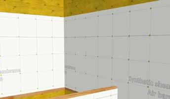 Install a starter strip of sheathing membrane that