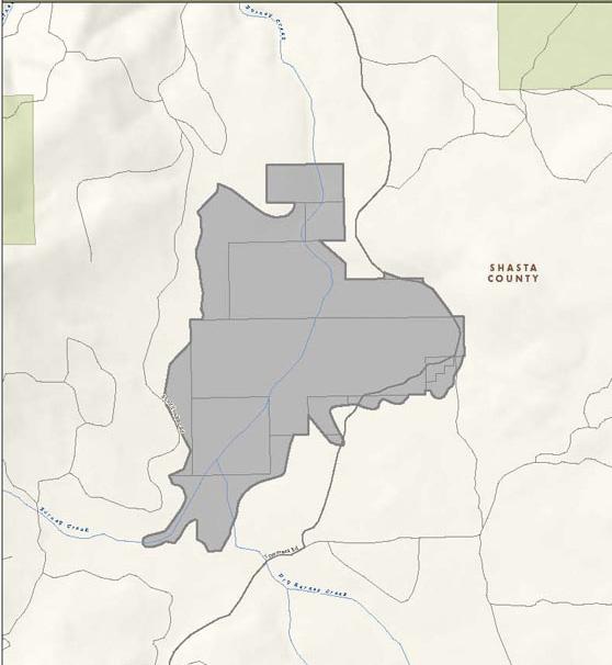 Existing Conditions & Uses Overview Formerly homesteaded scenic mountain meadows and forestland surrounded by private timber and grazing lands 1,611 acres in Shasta County No FERC Project associated