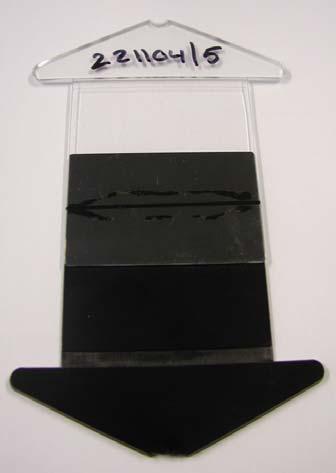 The material used in the experiments was an amorphous polycarbonate. The transparent material was natural polycarbonate and the absorbing material was commercial black polycarbonate.
