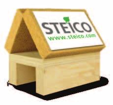 STEICO product overview Thickness Sheathing boards and wall panels Length Width Surface per board [m²] Thermal conductivity λ D [W / ( m * K )] Density approx.