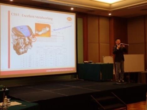 During the Closing Ceremony, we introduced Japanese manufacturers where they each make presentation on their products (corrugated stainless steel pipe, electromagnetic flow meter, HDPE pipe and hole