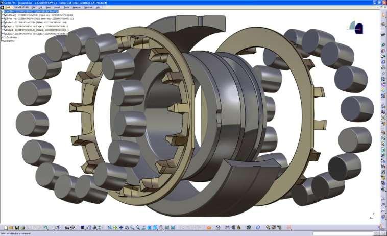 design One inner ring with retaining flanges, one outer