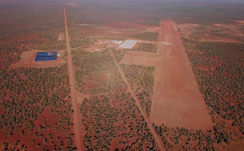 Airstrip Construction: Next to the 240 person Dalgaranga village, clearing has been completed for the airstrip.