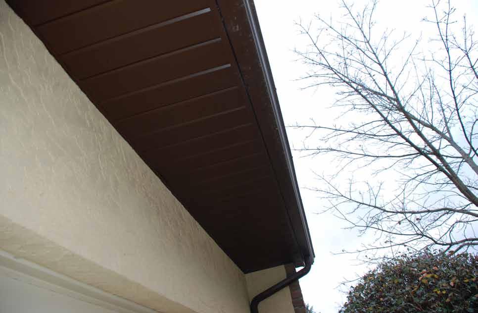 18 Gutters Gutters are in good condition. In some instances, gutters have been re-hung to improve drainage pitch.