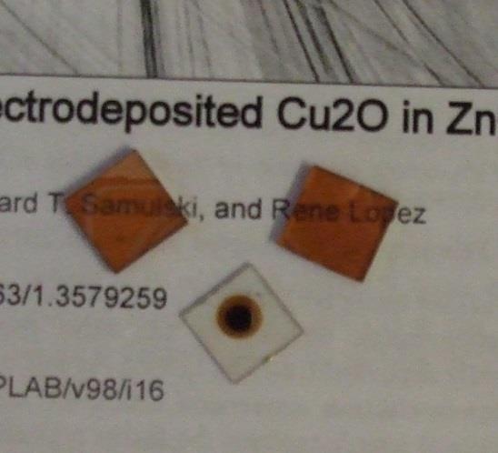 Cu 2 O on glass ZnO/Cu 2 O on glass Solar Cell Research @ MiNaLab UiO Commercial solar cell Next generation solar cells ZnMgO:Al/Cu 2 O/Au on quartz AR-coating Emitter (Si) Absorber (Si)